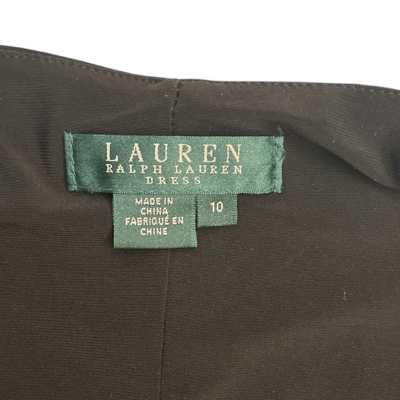 Ralph Lauren | Women’s Black Ruched Front Sleeveless Dress - Size 10 - Picture 6 of 11